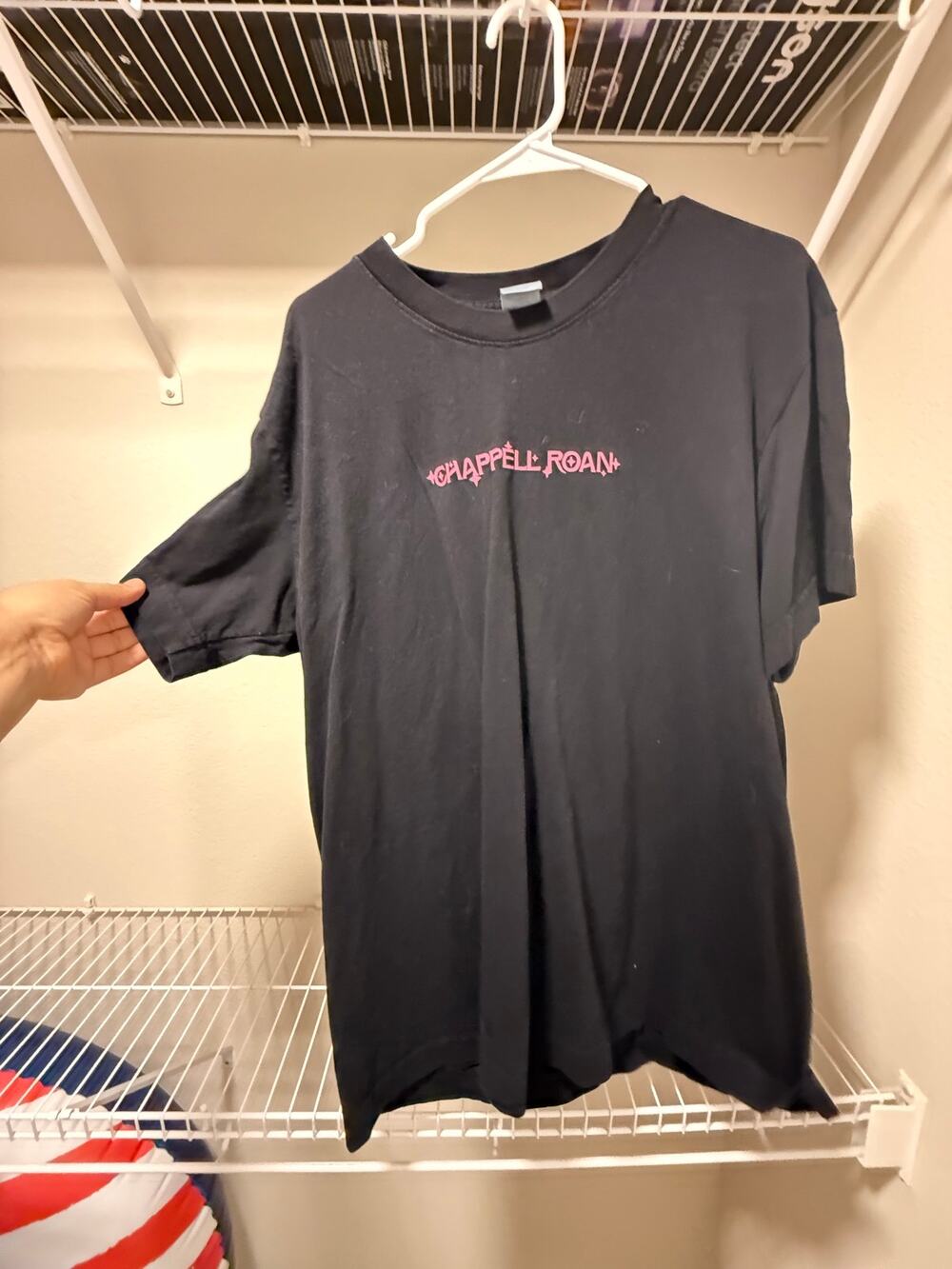 Chappell Roan tee, washed black, size L